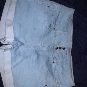 Booty lifting jean shorts